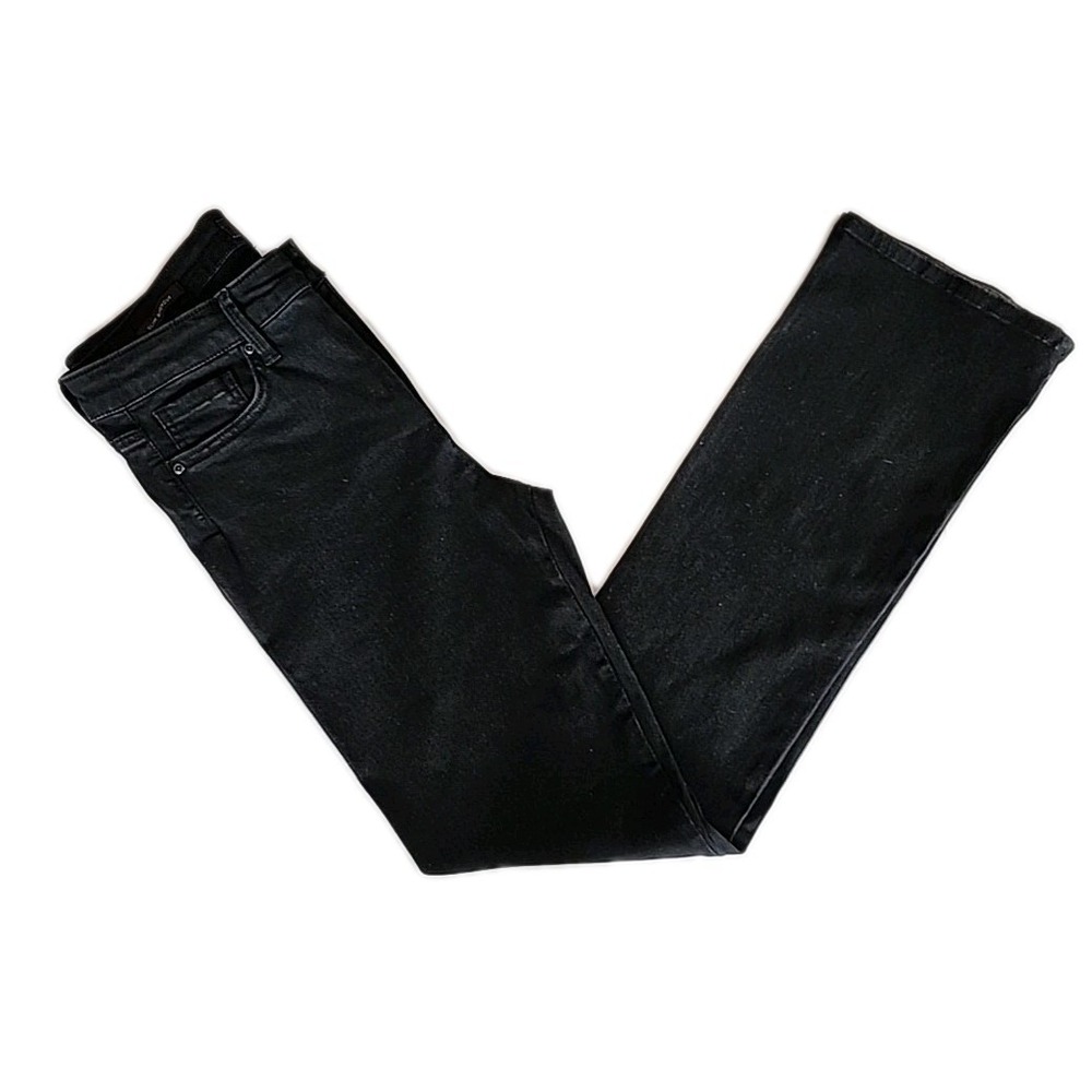 NYDJ Womens Stellar Slim Bootcut Jeans Sz 6 Black Casual Classic Timeless Basic